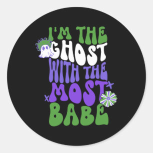 Sticker Rond Le Fantôme Avec Le Plus De Babes Appael
