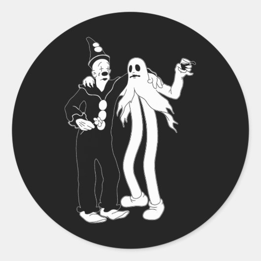 Sticker Rond Le fantôme clown (Devant)