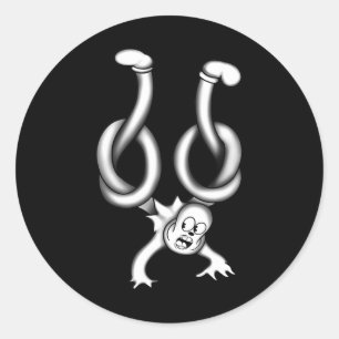 Sticker Rond Le fantôme clown s'est tordu