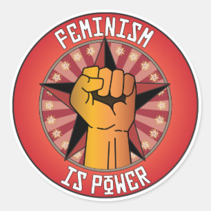 Sticker Rond Le féminisme est le pouvoir