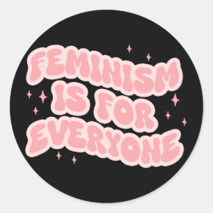 Sticker Rond Le féminisme est pour tous féministe