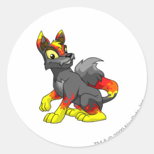 Sticker Rond Le feu de Lupe