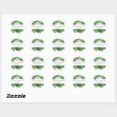 Sticker Rond Le feuillage vert tropical (Feuille)
