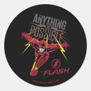 Sticker Rond Le Flash   "Tout est possible"