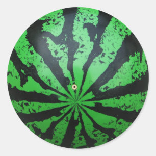 Sticker Rond Le football/ballon de football de pastèque