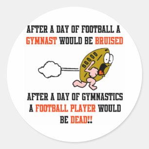 Sticker Rond Le football de gymnastique