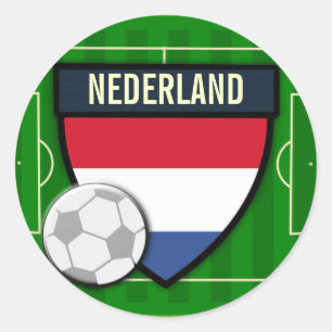 Sticker Rond Le football de Nederland Pays-Bas
