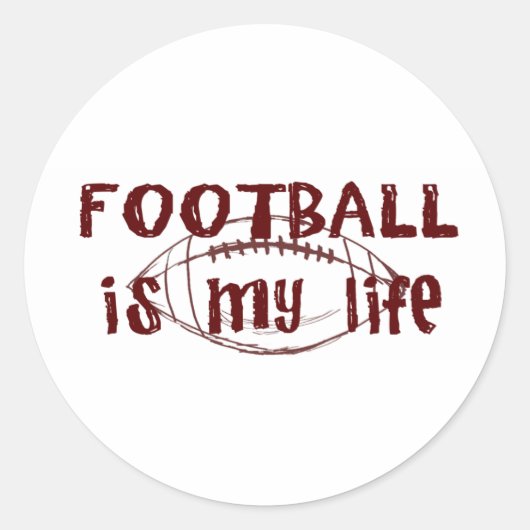 Sticker Rond Le football est ma vie (Devant)