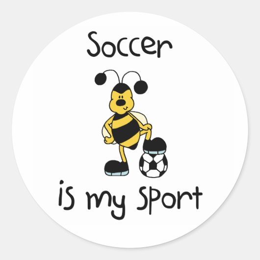 Sticker Rond Le football est mon sport (Devant)