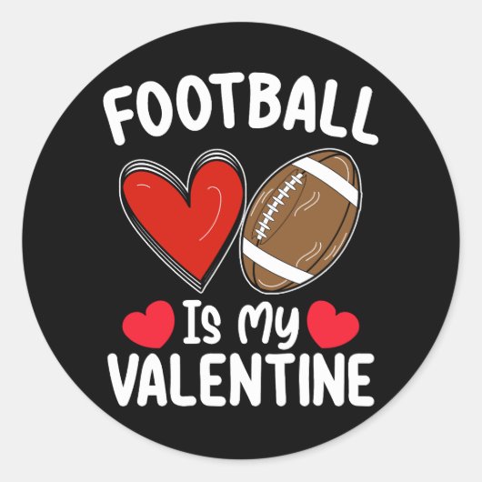 Sticker Rond Le Football Est Mon Sport De Saint Valentin (Devant)