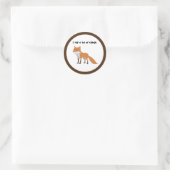 Sticker Rond Le Fox Dit... Drôle Conception Cartoon Mème Intern (Sac)