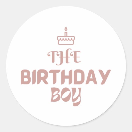 Sticker Rond Le garçon d'anniversaire (Devant)