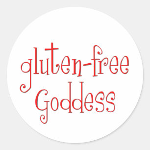 Sticker Rond Le gluten libèrent la déesse