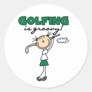 Sticker Rond Le golf est super