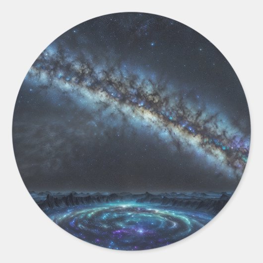 Sticker Rond Le golfe des étoiles (Devant)