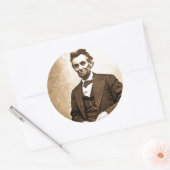 Sticker Rond Le Grand Émancipateur - Abe Lincoln (1865) (Enveloppe)