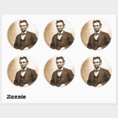 Sticker Rond Le Grand Émancipateur - Abe Lincoln (1865) (Feuille)