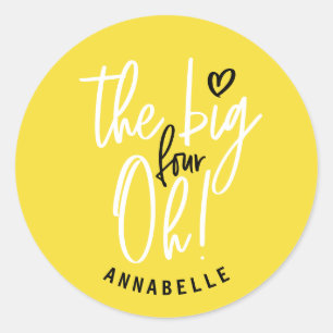 Sticker Rond Le grand quatre oh ! 40e anniversaire fête de fave