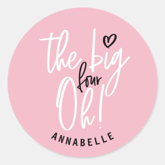 Sticker Rond Le grand quatre oh ! 40e anniversaire fête de fave (Devant)