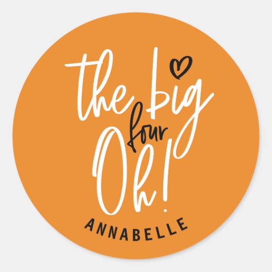 Sticker Rond Le grand quatre oh ! 40e anniversaire fête de fave (Devant)
