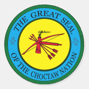 Sticker Rond Le grand sceau de la nation Choctaw de l'Oklahoma