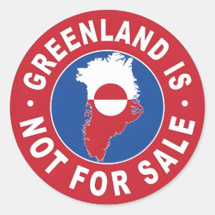Sticker Rond Le Groenland n'est pas à vendre