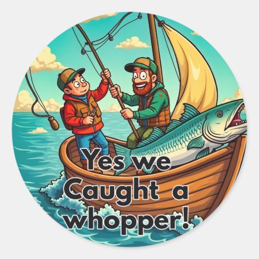 Sticker Rond Le gros problème (Devant)