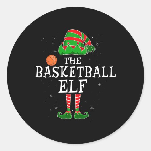 Sticker Rond Le groupe Elf de basket-ball fait la jonction de N (Devant)