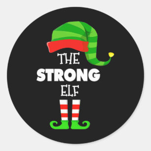 Sticker Rond Le Groupe Elf Fort Correspondant Les Jc De Noël Fa