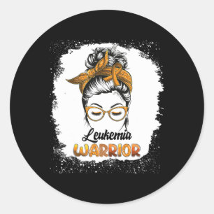 Sticker Rond Le guerrier Bleached Messy Bun Survivant Croient L