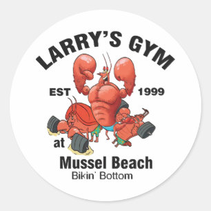 Sticker Rond Le gym de Larry à Mussel Beach