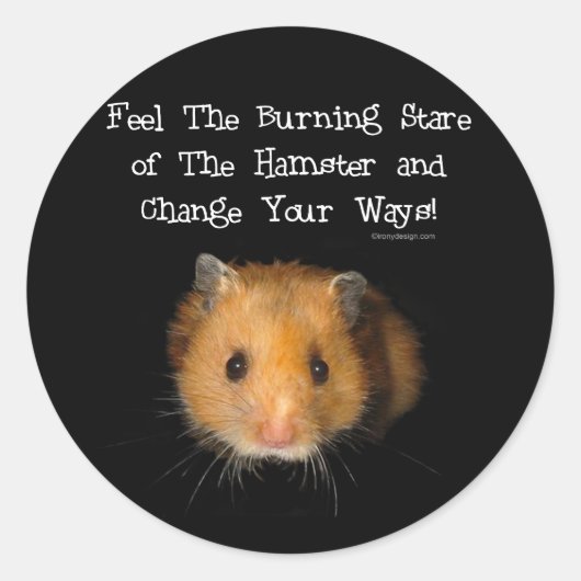 Sticker Rond Le Hamster (Devant)
