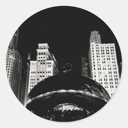 Sticker Rond Le haricot de Chicago (Devant)