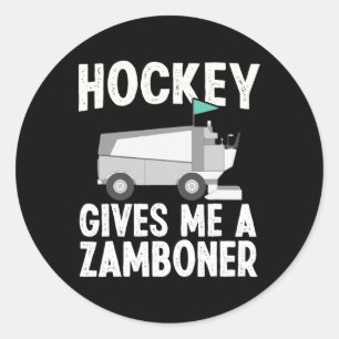 Sticker Rond Le Hockey Me Donne Un Joueur De Hockey Zamboner Sp