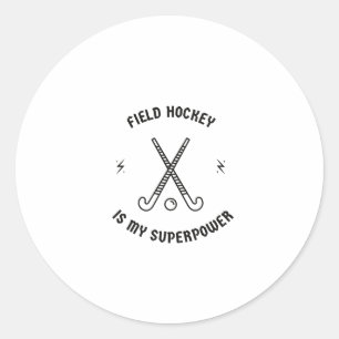 Sticker Rond Le hockey sur gazon est ma superpuissance