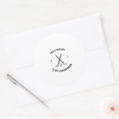 Sticker Rond Le hockey sur gazon est ma superpuissance (Enveloppe)