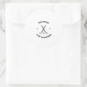 Sticker Rond Le hockey sur gazon est ma superpuissance (Sac)