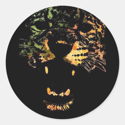 STICKER ROND LE JAGUAR (Devant)