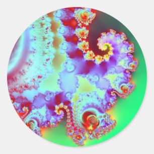 Sticker Rond Le jardin III d'Emma · Art de fractale · Goa