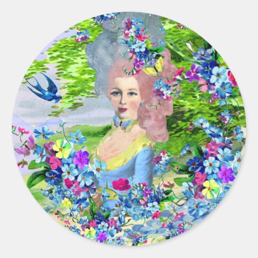Sticker Rond Le Jardin Marie Antoinette (Devant)