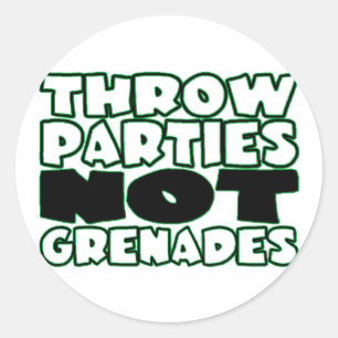 Sticker Rond Le jet Parties pas des grenades