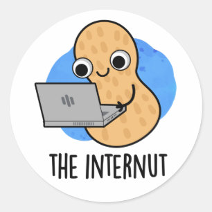 Sticker Rond Le jeu d'arachide Internet amusant Internut