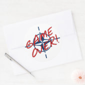 Sticker Rond Le jeu de l'OTAN - arrêter la guerre (Enveloppe)