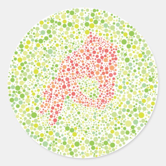 Sticker Rond Le jeu en cercle Ishihara Test (Devant)