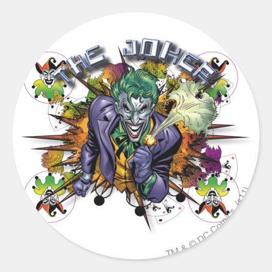 Sticker Rond Le Joker - Explosion (Devant)