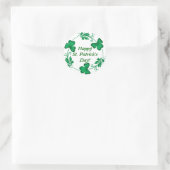 Sticker Rond Le jour de St Patrick heureux ! Poignet (Sac)