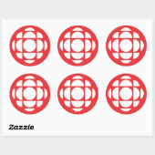 Sticker Rond Le Joyau de CBC/Radio-Canada (Feuille)
