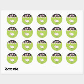 Sticker Rond Le joyeux petit mignon Sheeps (Feuille)