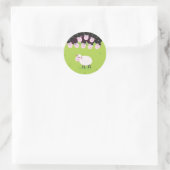 Sticker Rond Le joyeux petit mignon Sheeps (Sac)