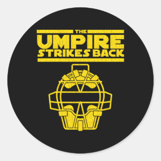 Sticker Rond Le juge-arbitre réprime le baseball